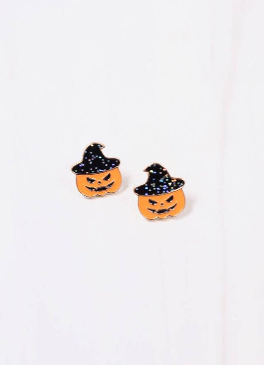 Superstitious Jack o Lantern Earring ORANGE - BFF Here