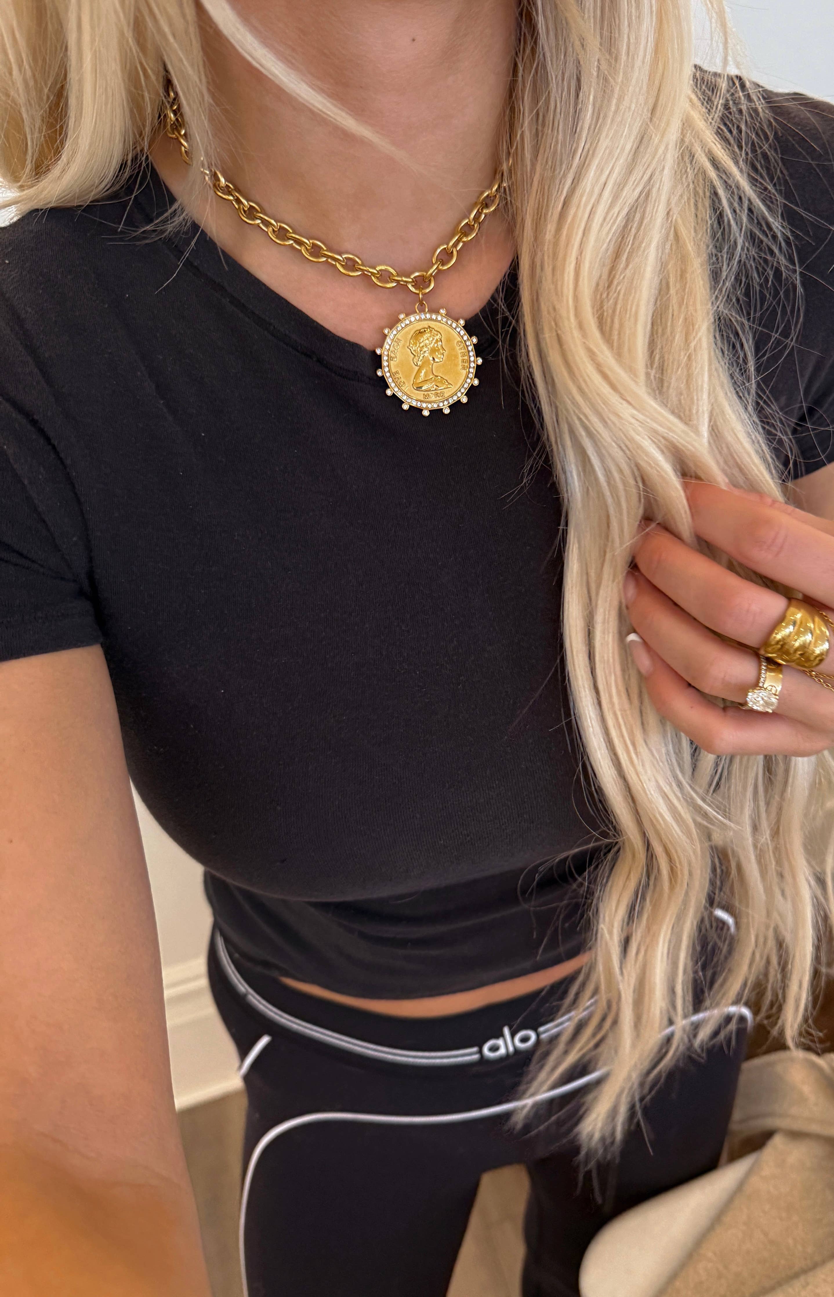 Small Coin Necklace by Chansutt - BFF Here