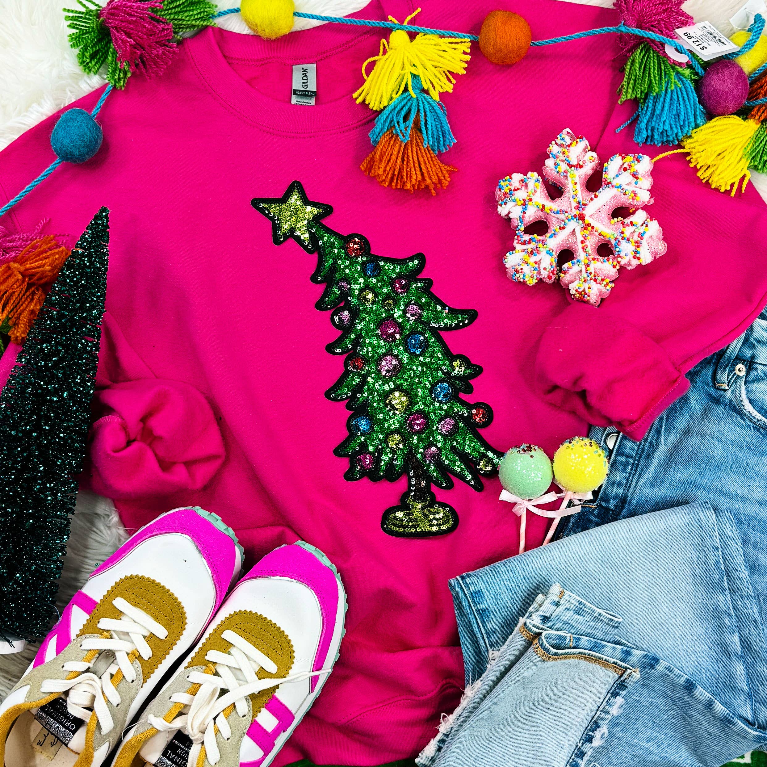 Glitz & Jolly Christmas Tree Sweatshirt - BFF Here