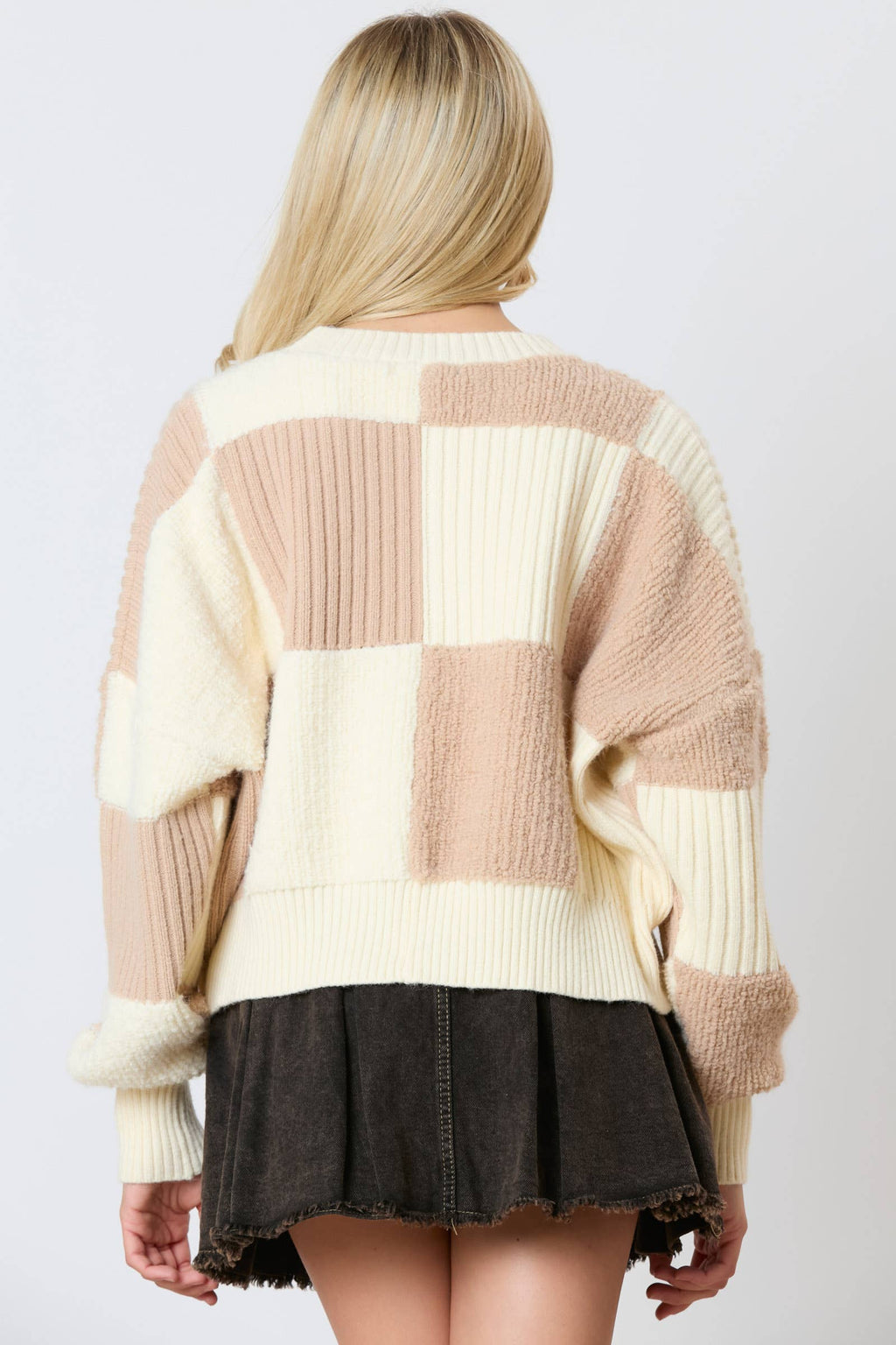 Color Block Long Sleeve Sweater Top - Preorders - BFF Here