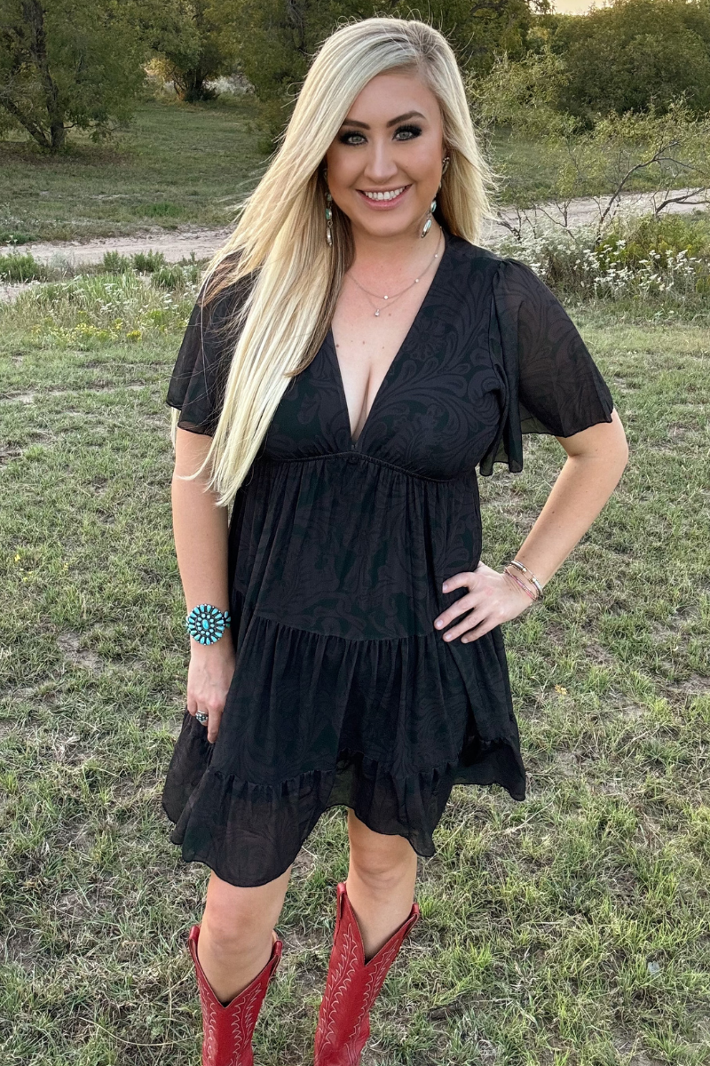 Tooled In Black Dress by Sterling Kreek - BFF Here