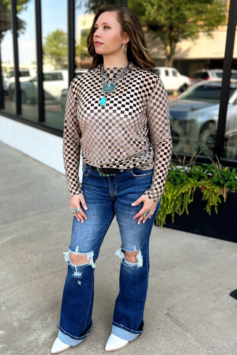 Sweet Dreams Velvet Mesh Top by Sterling Kreek - BFF Here