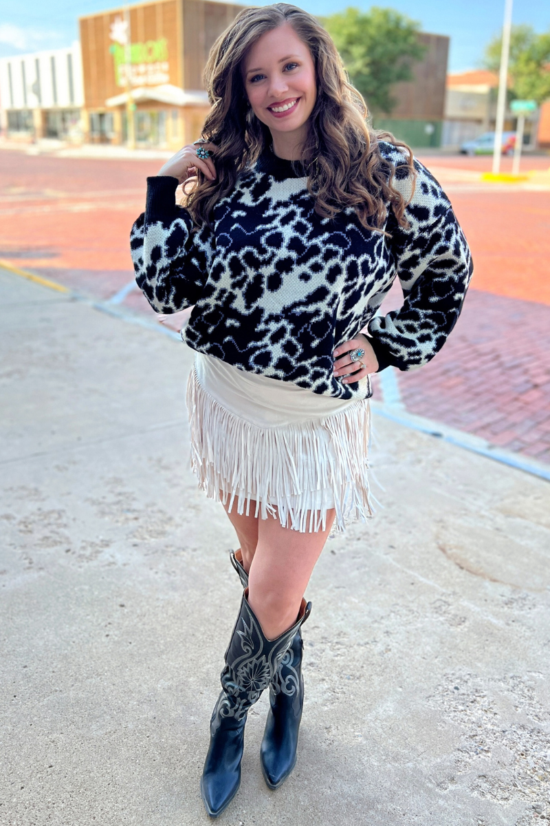Fort Worth Fringe Skirt by Sterling Kreek / Cream - BFF Here