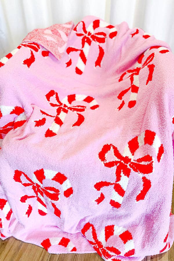 Peppermint Twist Candy Cane Blanket - BFF Here