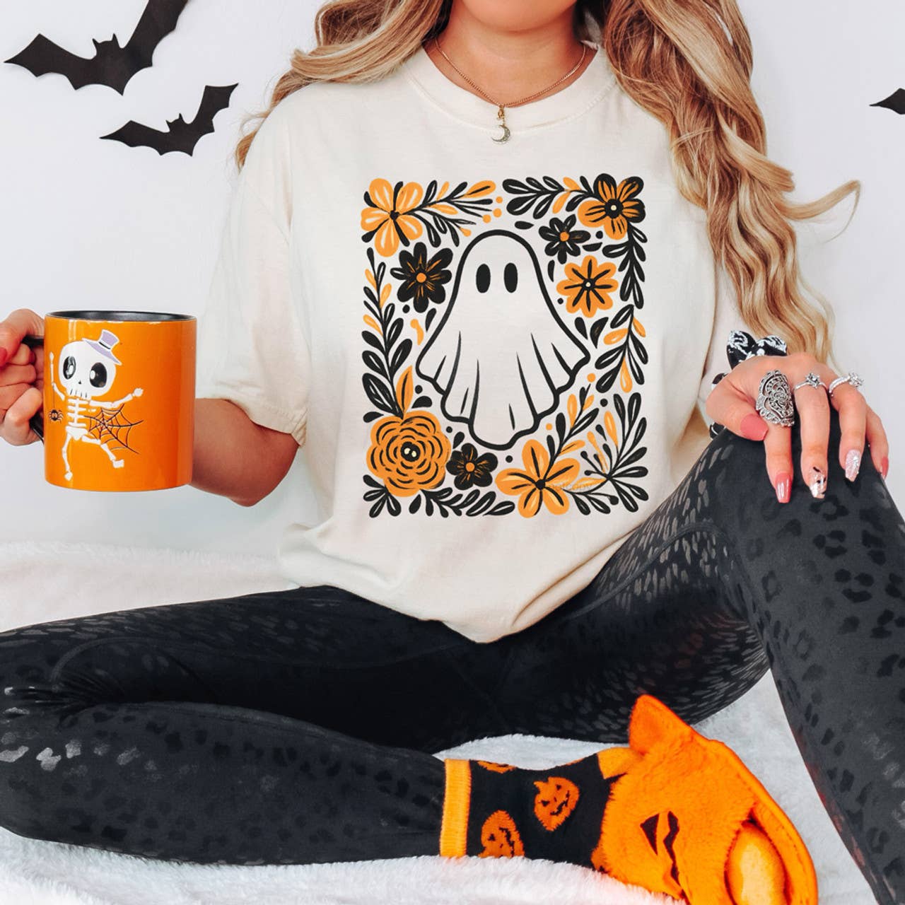 Floral Boo Tee - BFF Here