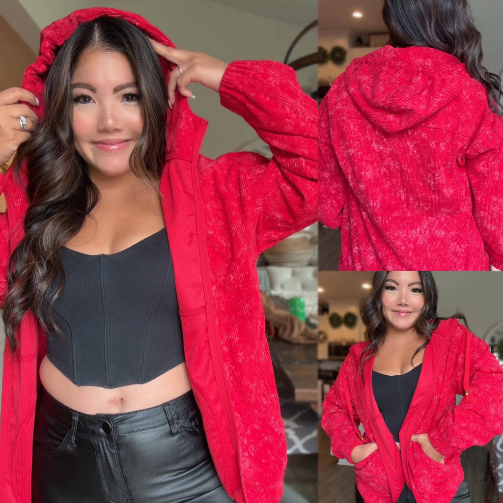 PREORDER: Charlotte Corduroy Acid Wash Hoodie by JadyK (Ships End of October) - BFF Here