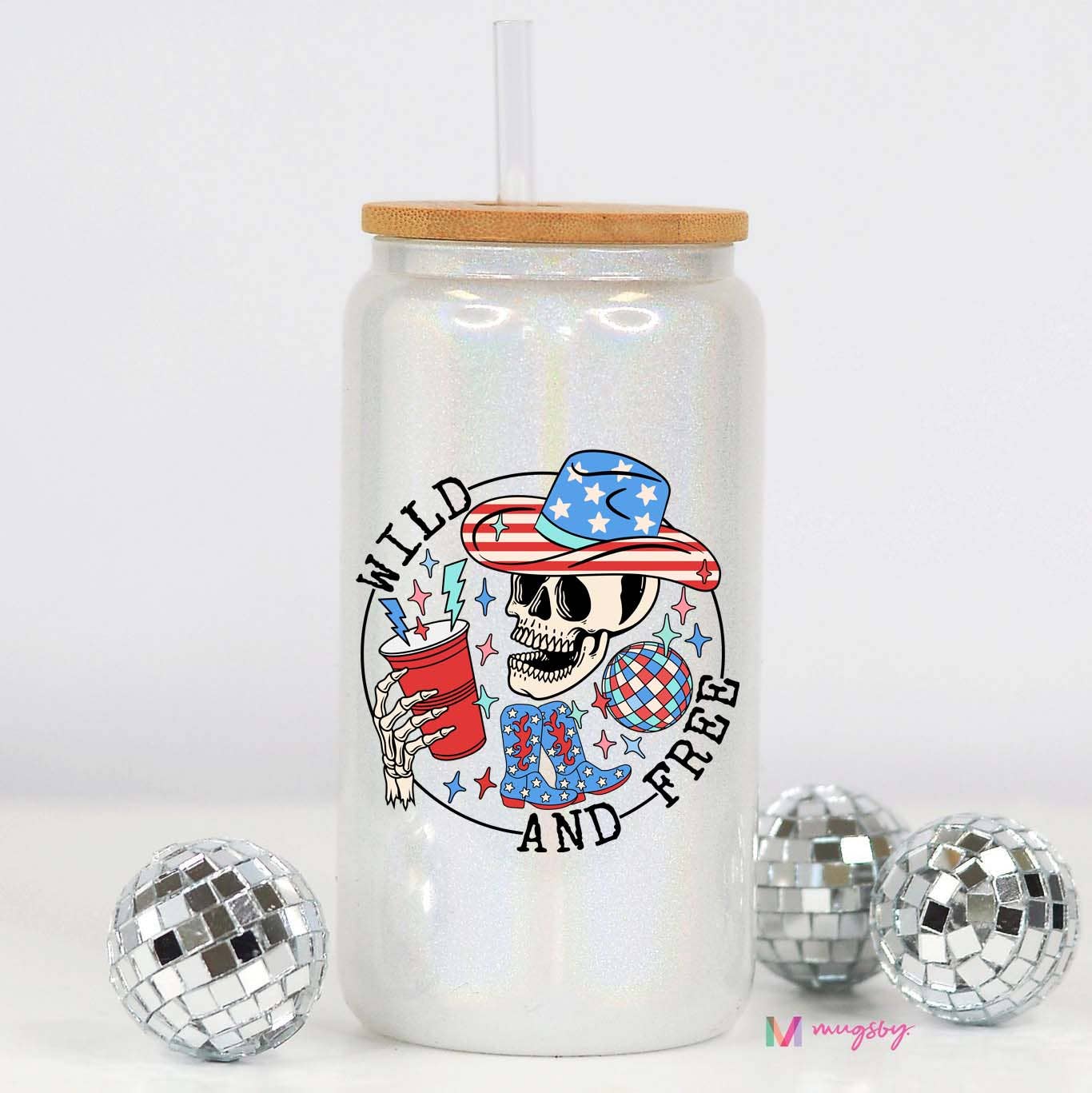 PREORDER: Glittering Freedom: Wild and Free Glass Cup (Ships Beginning of April) - BFF Here