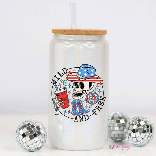 PREORDER: Glittering Freedom: Wild and Free Glass Cup (Ships Beginning of April) - BFF Here