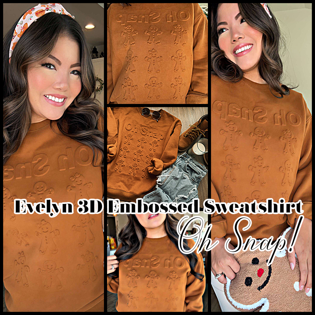 Evelyn 3D Embossed Sweater - Oh Snap! By JadyK - BFF Here