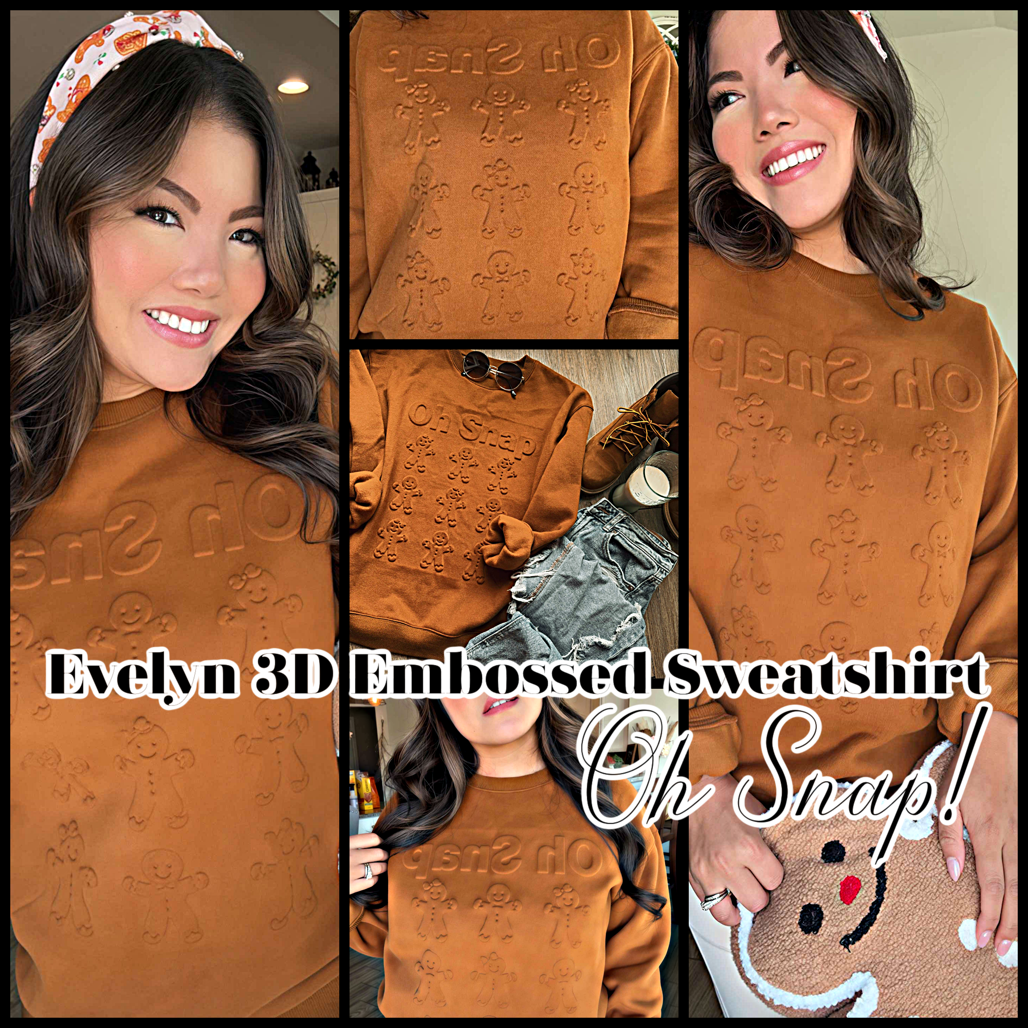 Evelyn 3D Embossed Sweater - Oh Snap! By JadyK - BFF Here