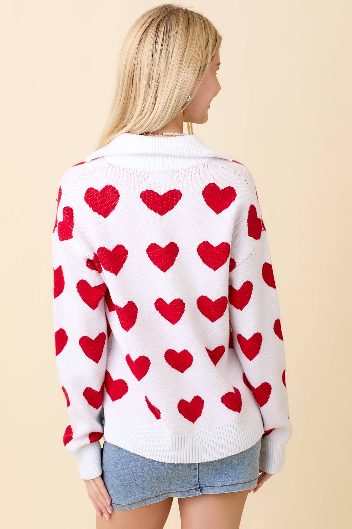 Love Struck Half-Zip Sweater - BFF Here