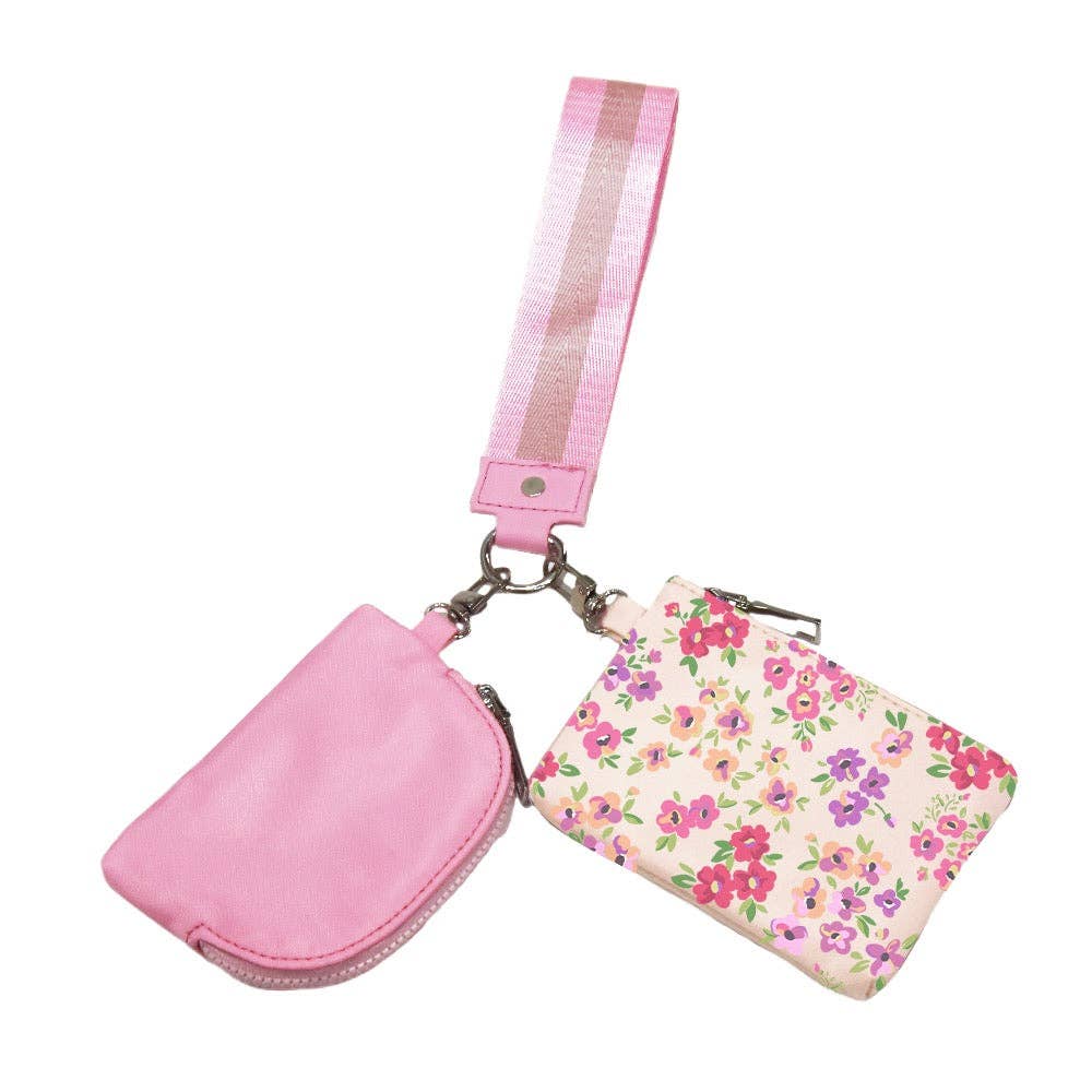Summer Spritz Dual Pouch Wristlet by Pretty Simple / Choice of Color - BFF Here