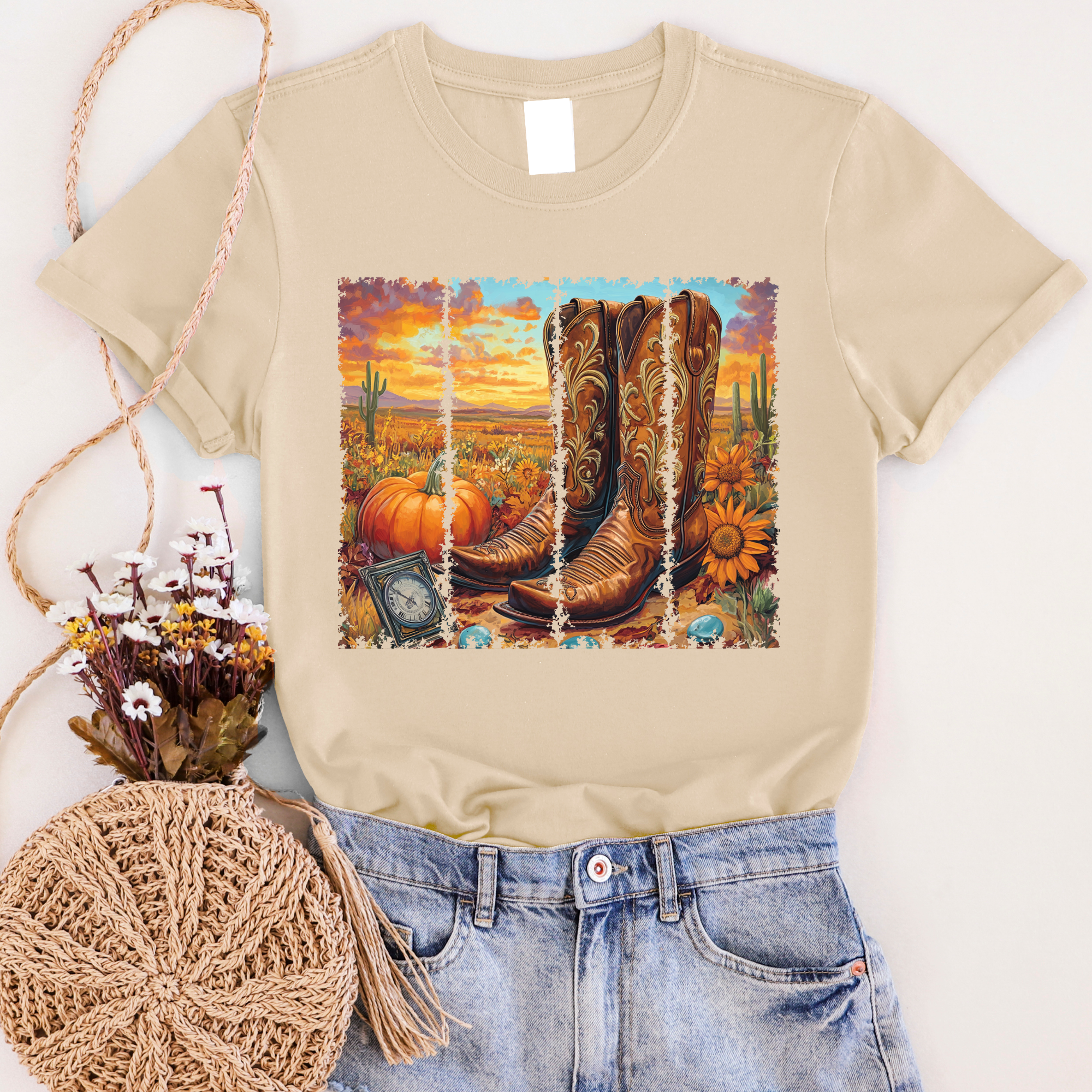 Harvest Trails Western Tee - BFF Here