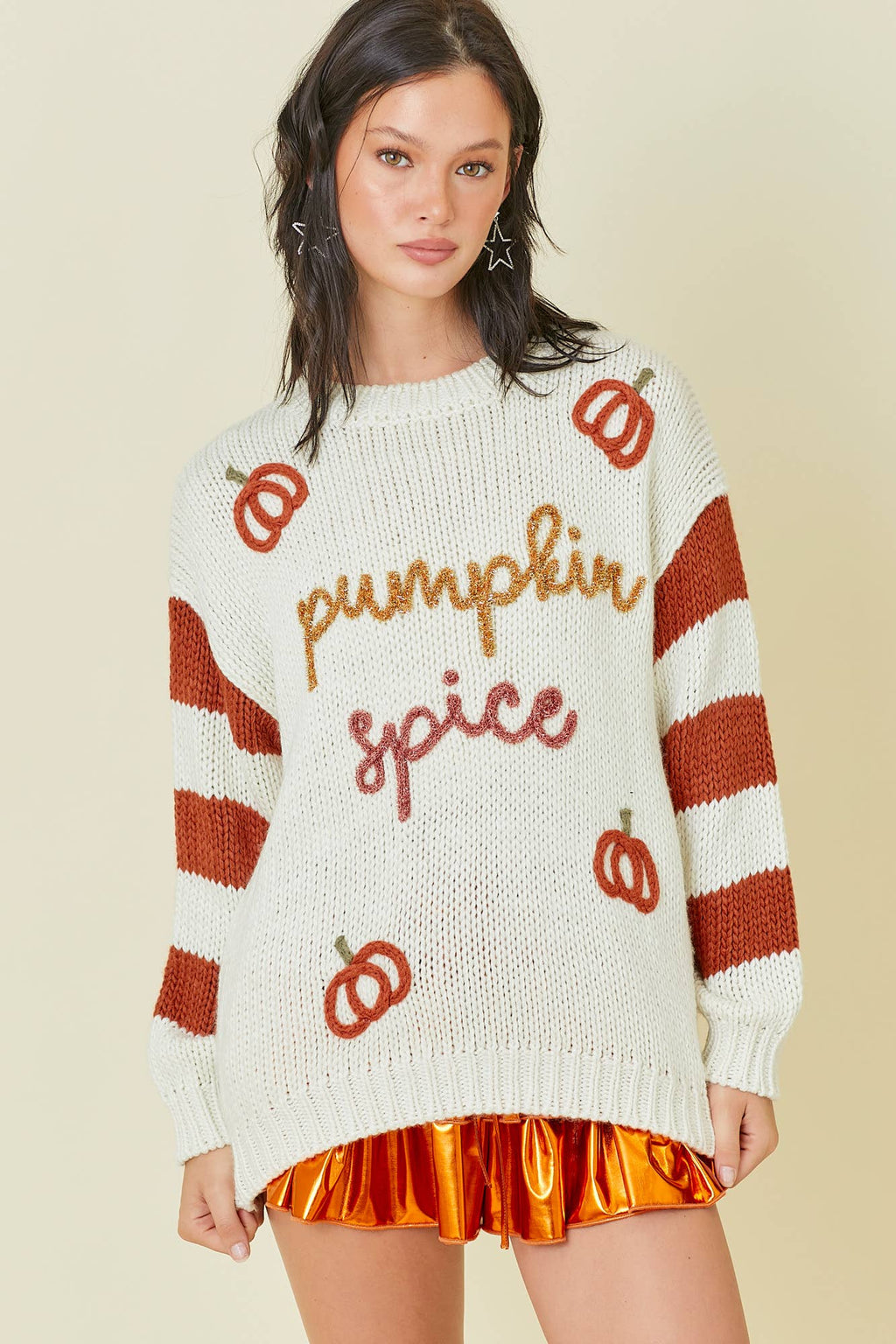 PREORDER: Cozy Pumpkin Spice Sweater ( Ships Middle of September ) - BFF Here