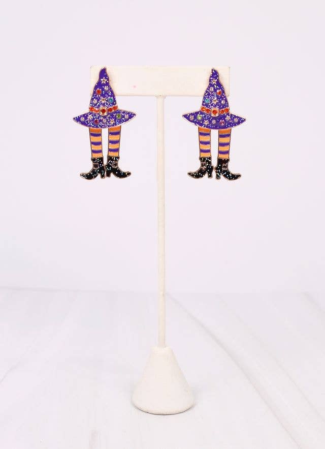 Cromwell Witch Hat Earring PURPLE - BFF Here