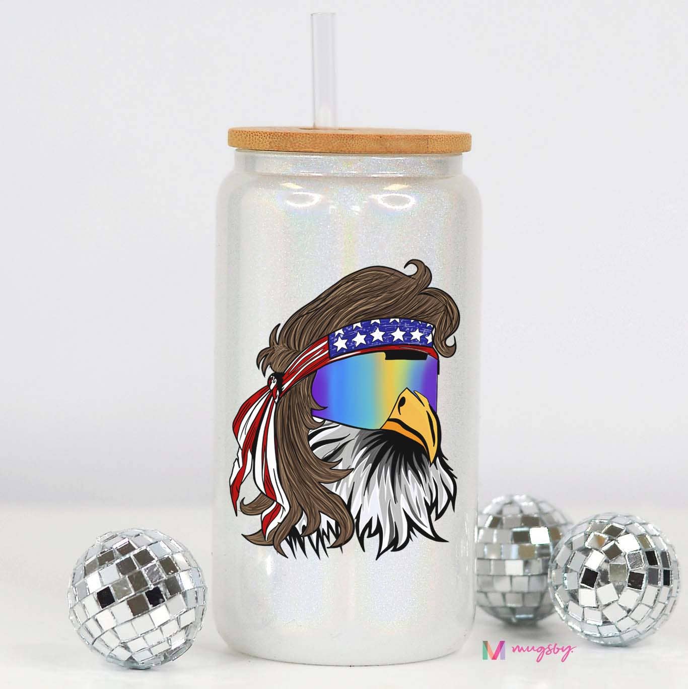 PREORDER: Retro Hawk: Glitter Eagle Mullet Cup (Ships Beginning of April) - BFF Here