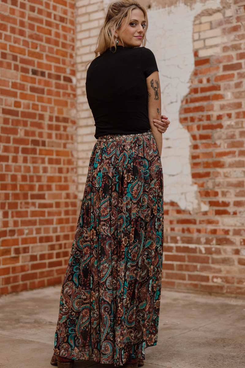 Sagebrush Swirl Maxi Skirt by Sterling Kreek