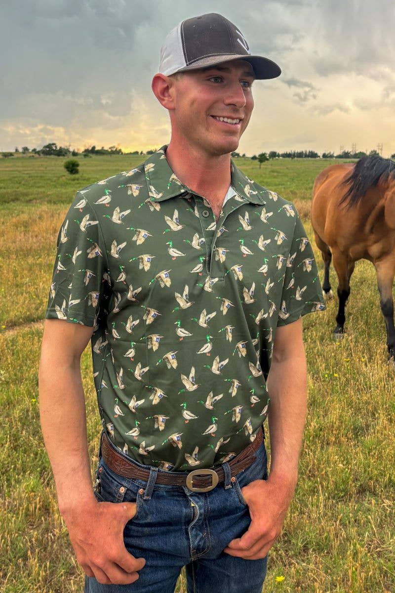Flee The Flock Mens Polo by Sterling Kreek - BFF Here