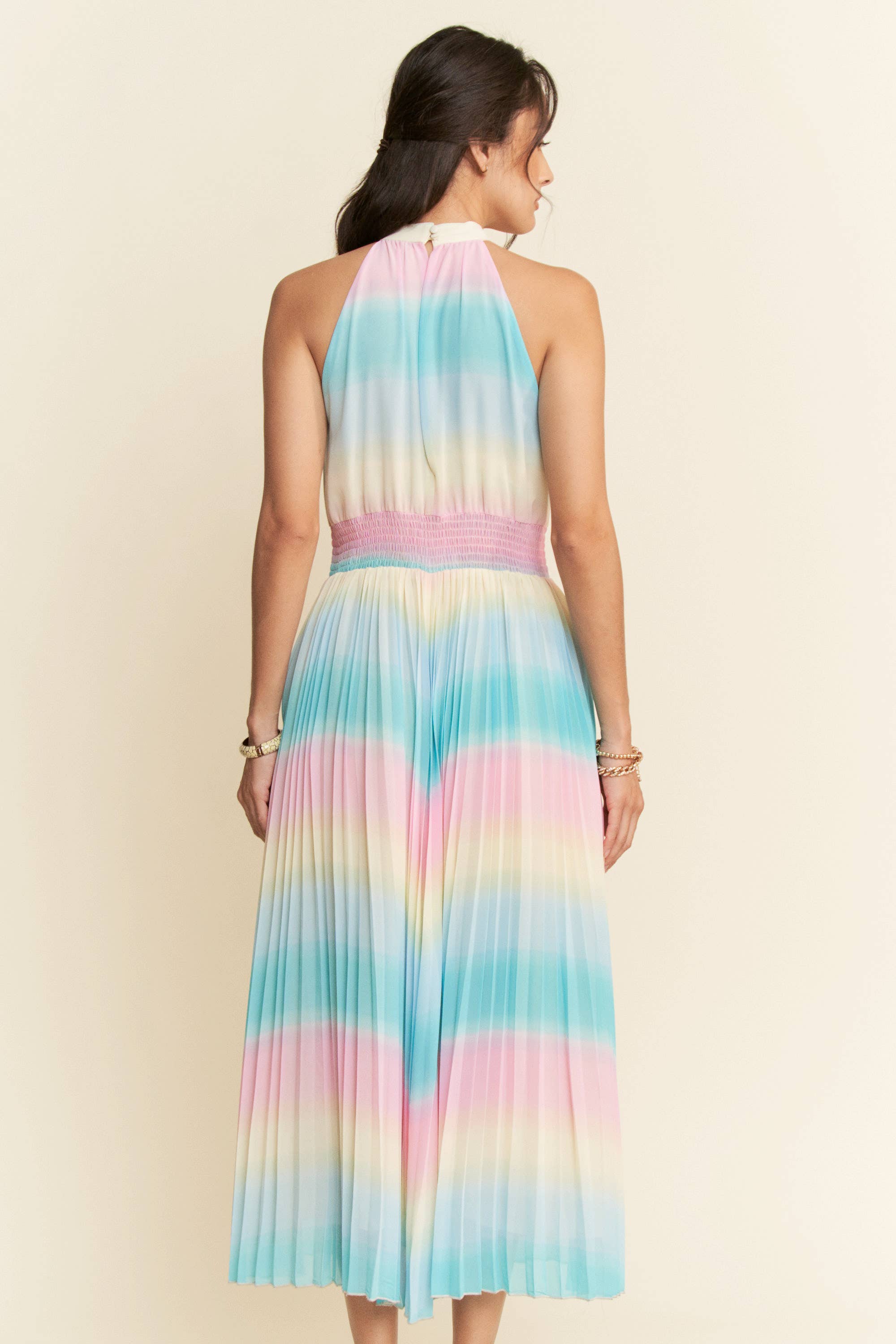 pastel colored maxi dress Pastel Dreams Pleated Maxi Dress – BFF Here