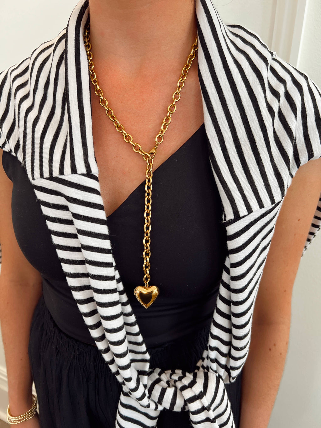 Golden Love Heart Necklace by Chan Sutt - BFF Here