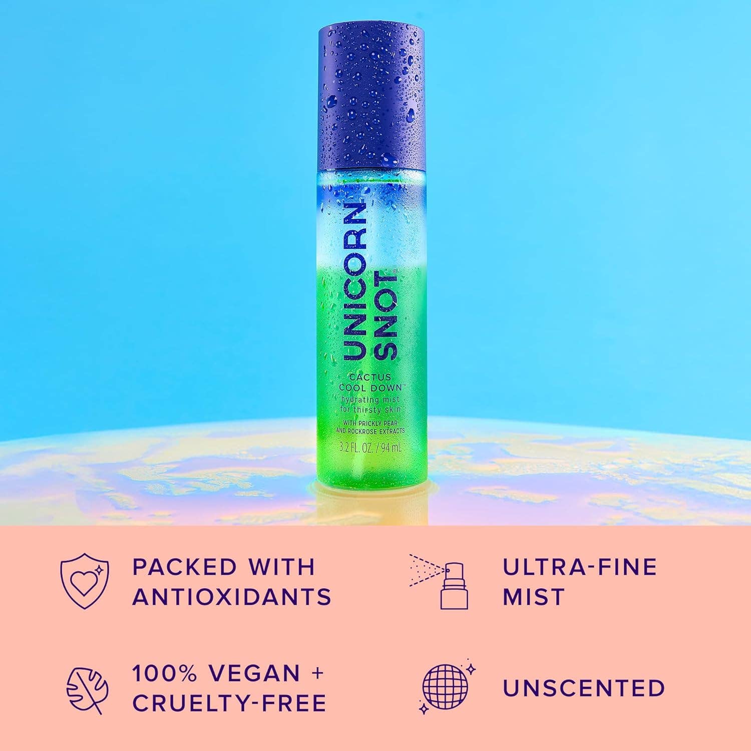 Cactus Cool Down Mist — Hydrating Face Spray by Unicorn Snot - BFF Here