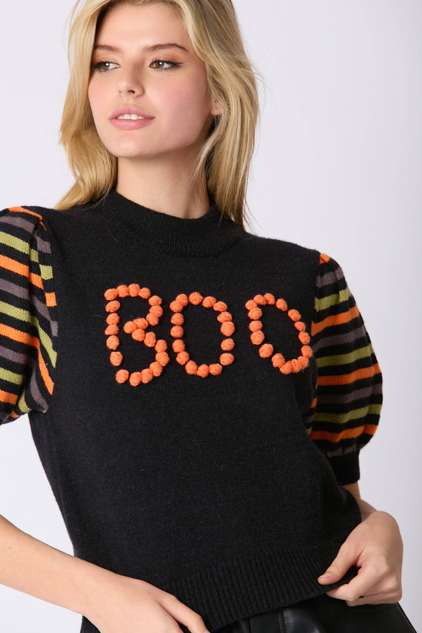 BOO-tiful Puff Sleeve Sweater