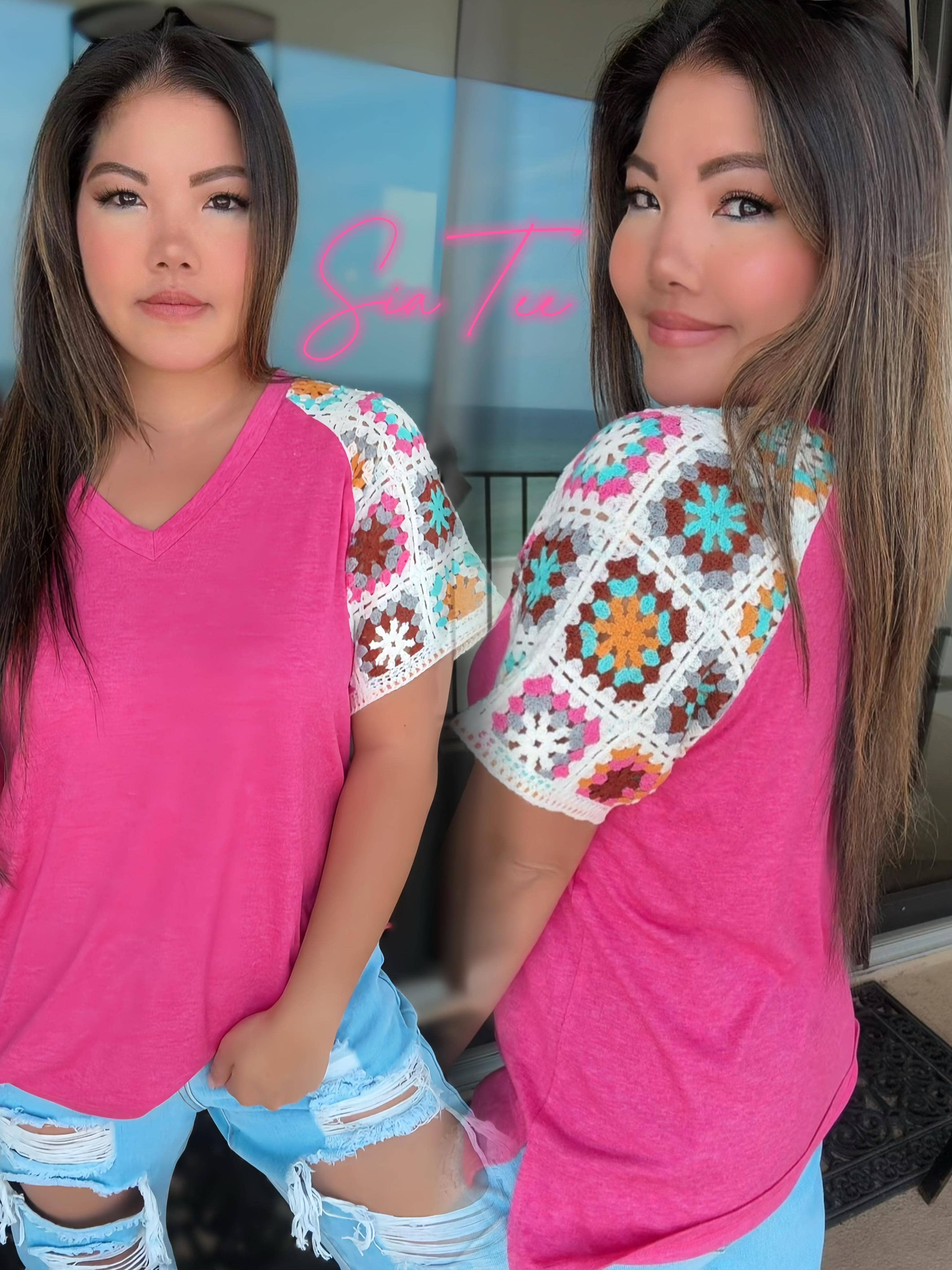 Sia Summer Buttery Soft V-Neck Top by JadyK - BFF Here