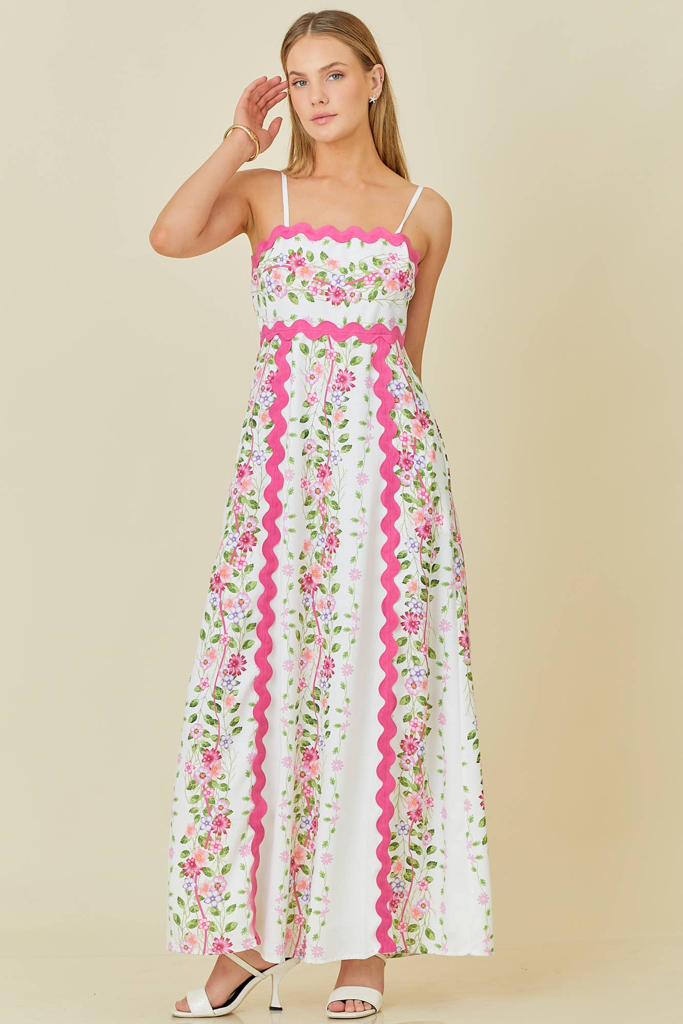 PREORDER: Springtime Floral Elegance Maxi Dress (Ships End of June) - BFF Here