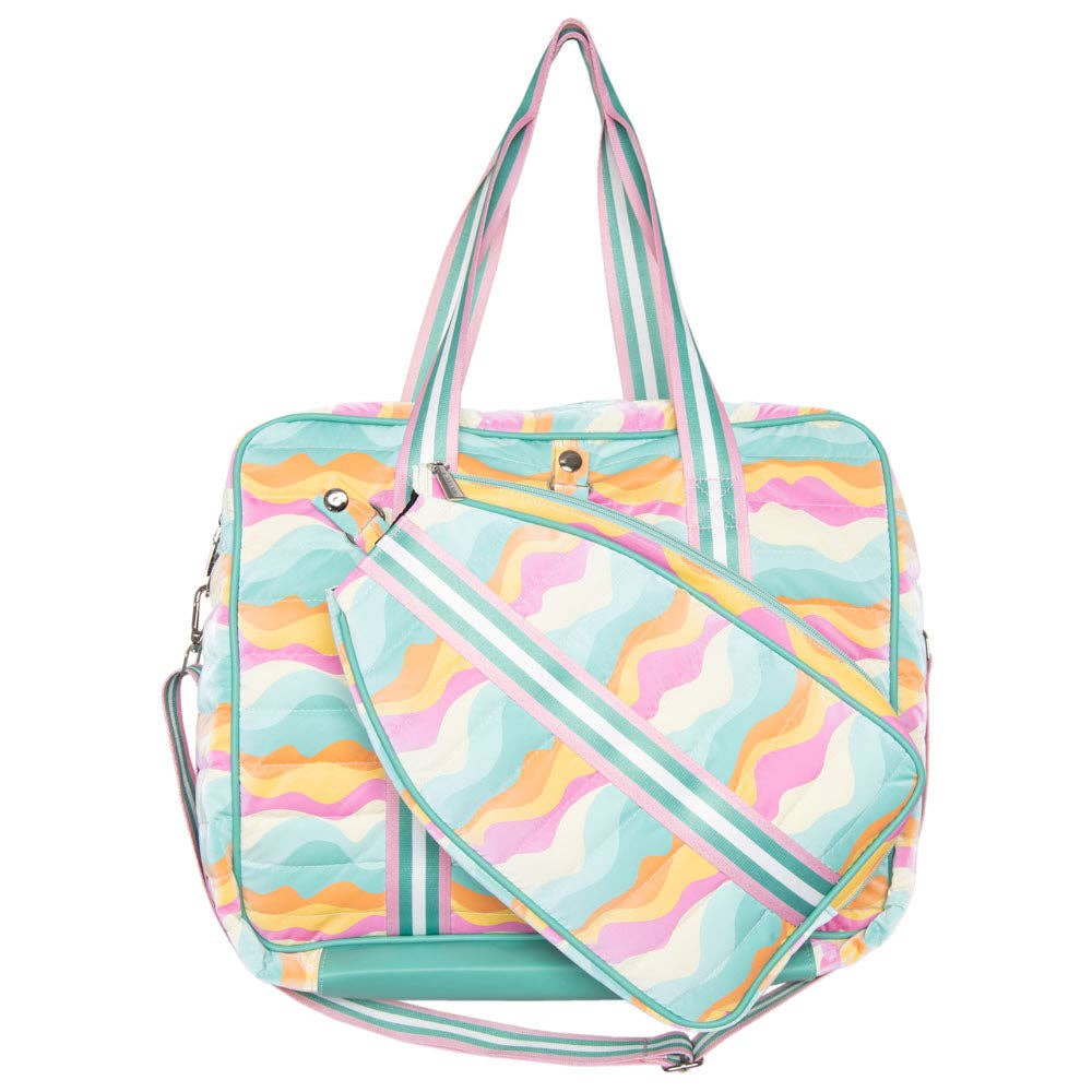 Neon Abstract Colors Pickleball Tote Bag - BFF Here