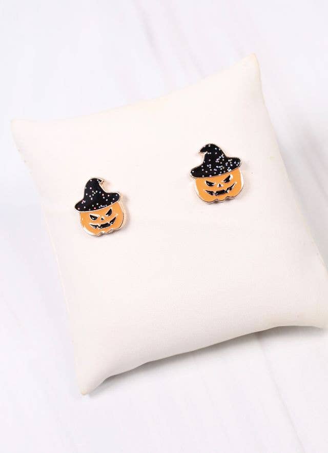 Superstitious Jack o Lantern Earring ORANGE - BFF Here