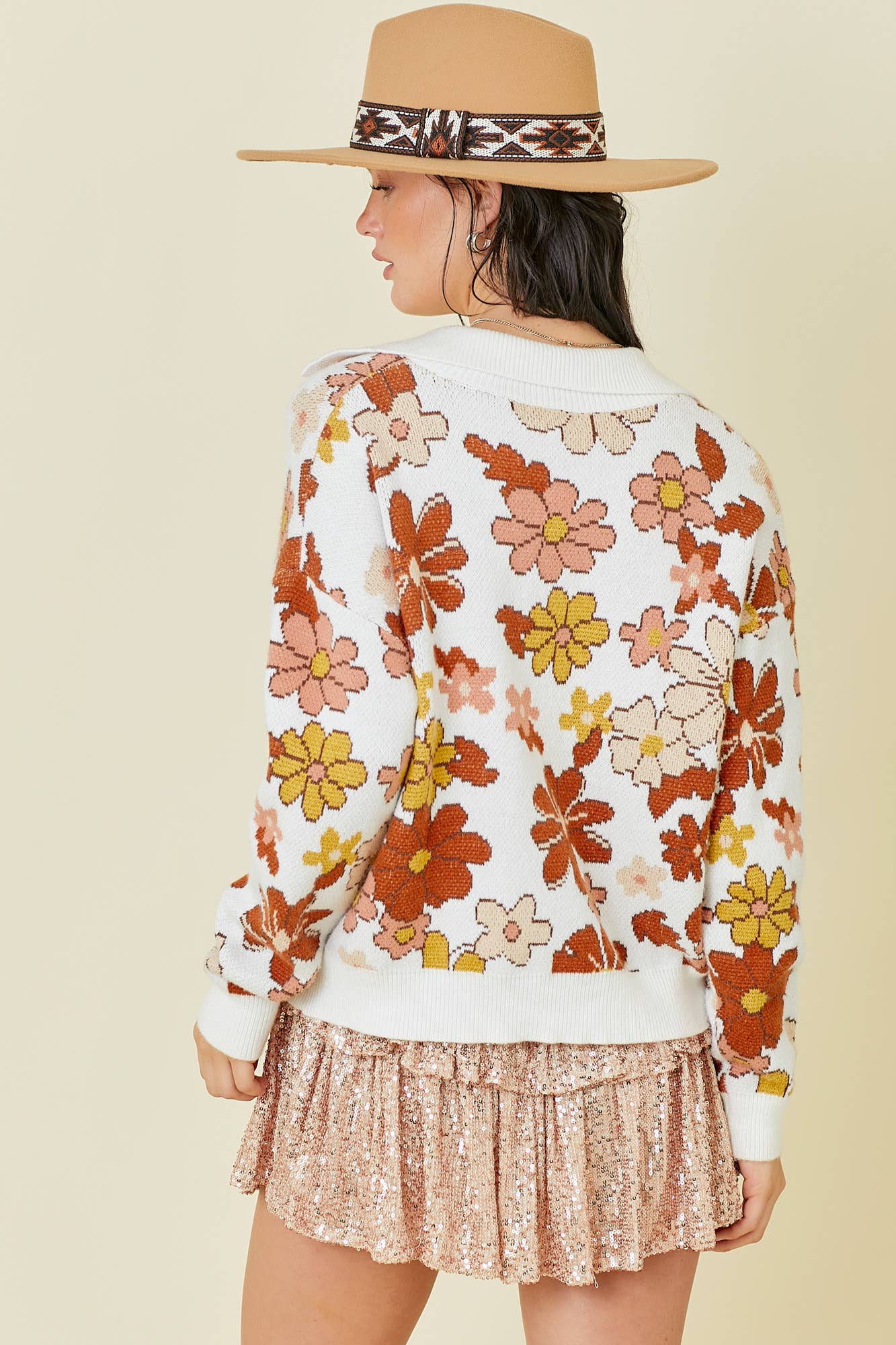 PREORDER: Vintage Cozy and Chic Floral Sweater (Ships Middle of September) - BFF Here