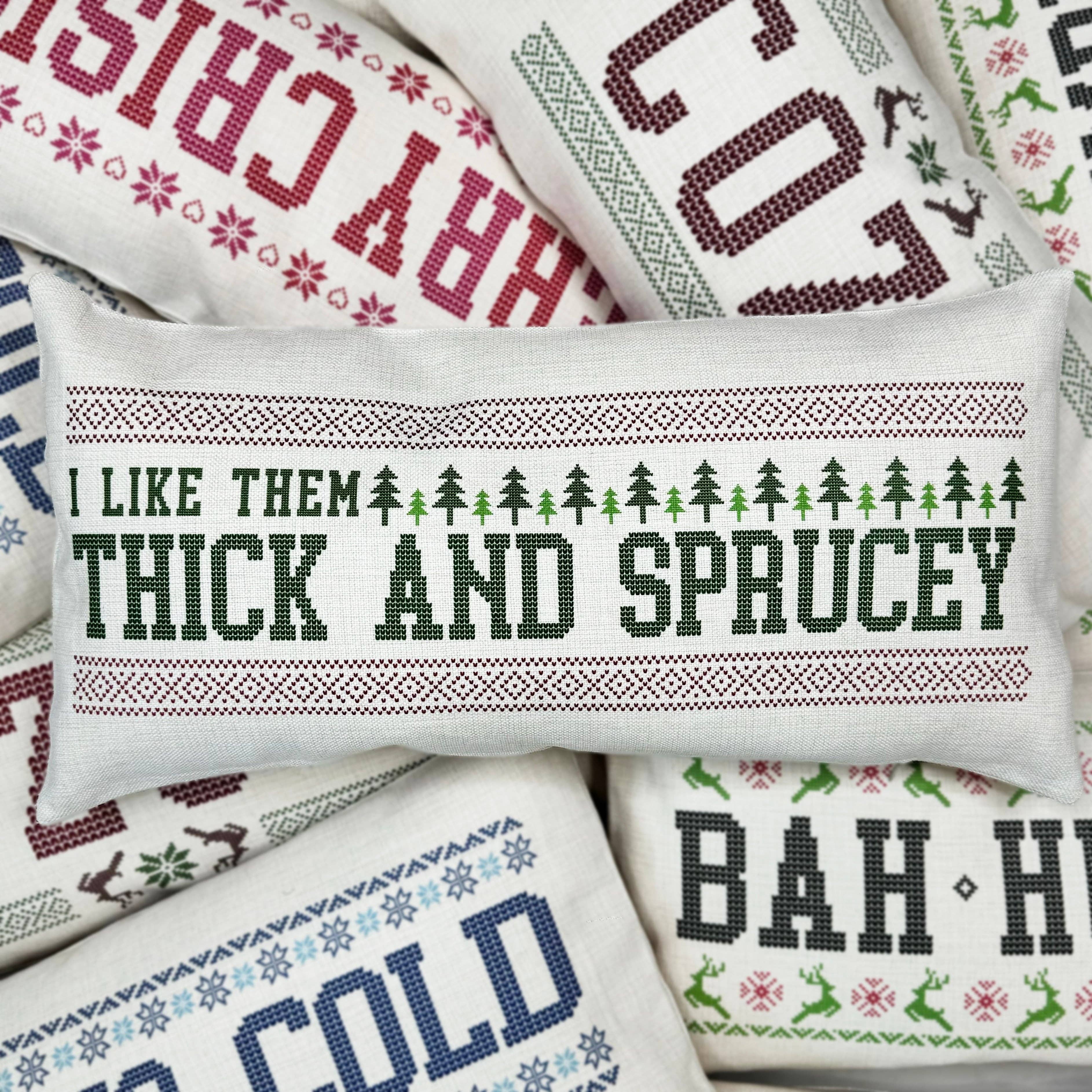 Funny Christmas Vintage Pillow / Choice of Style - BFF Here