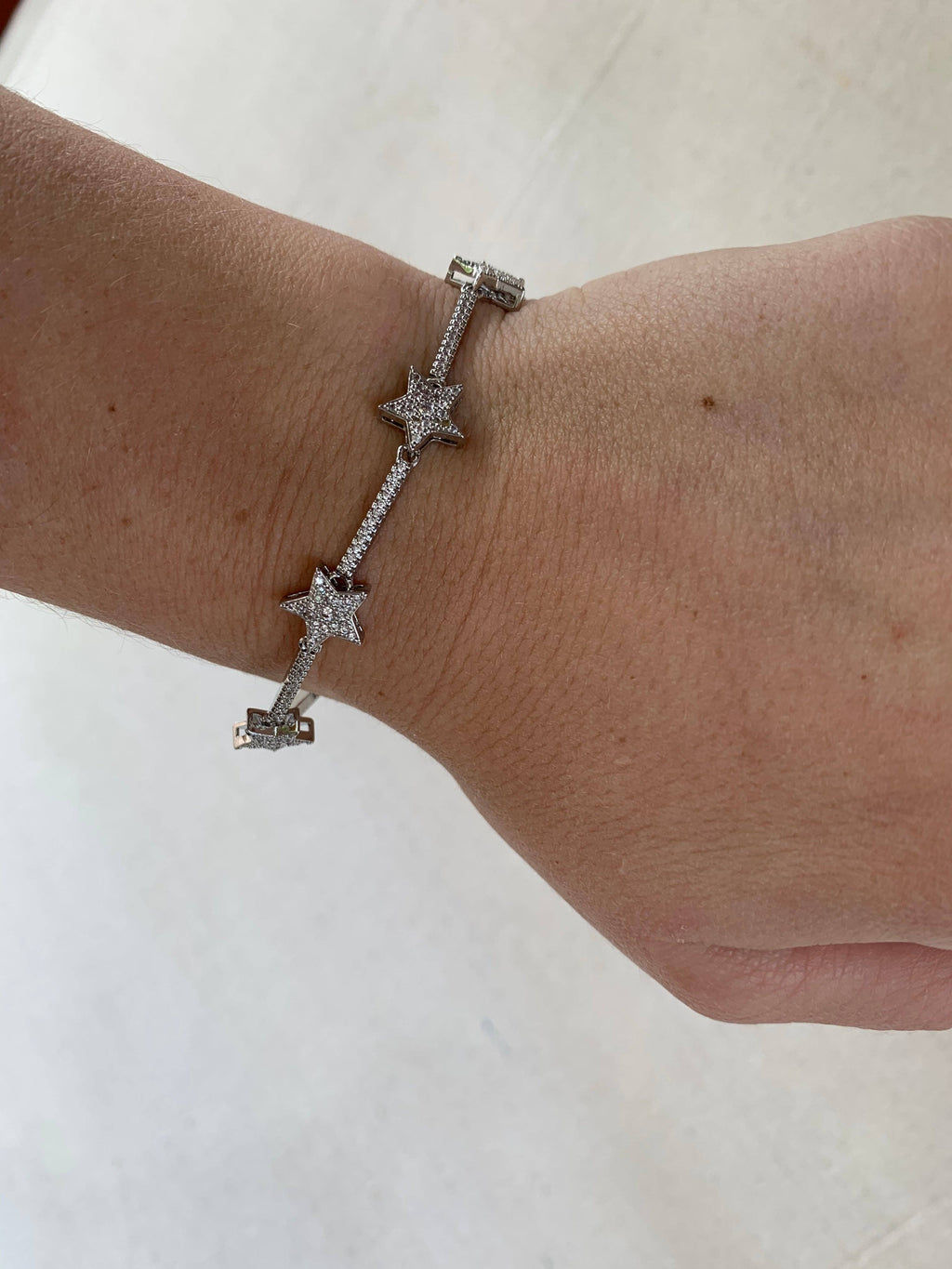 Stellar Sparkle Star Bracelet / Silver - BFF Here