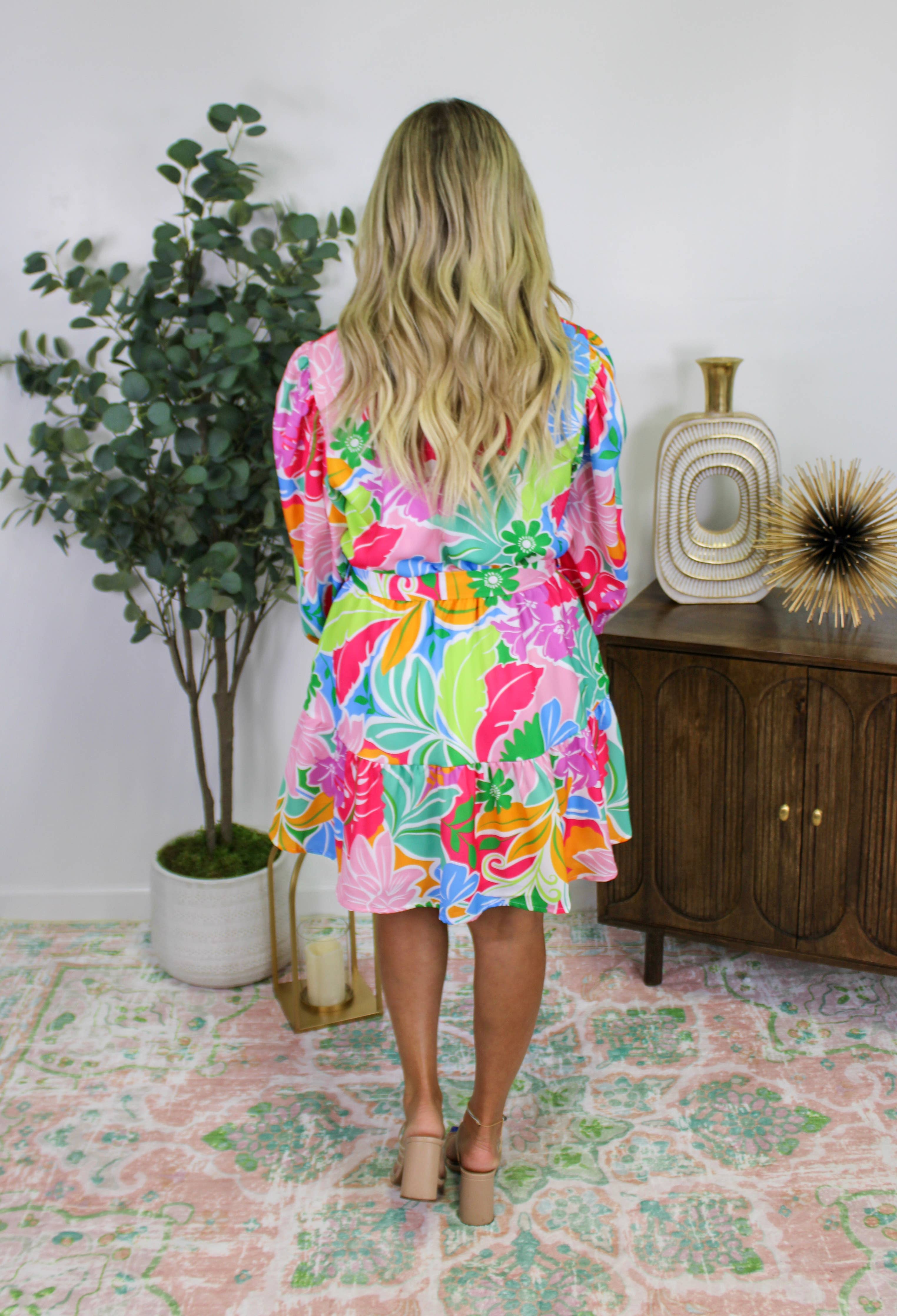 Colorburst Garden Party Dress - BFF Here