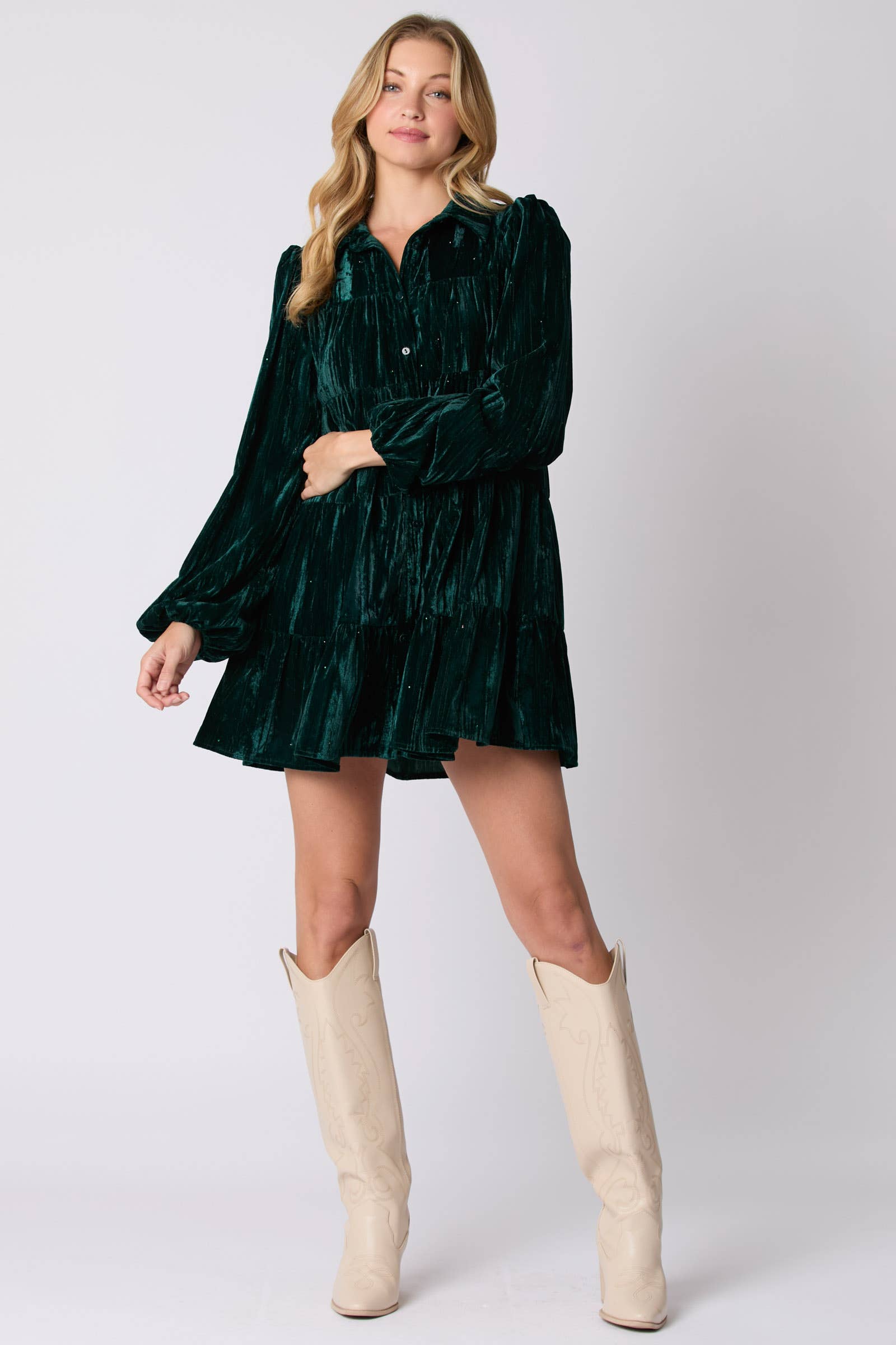 Forest Velvet Dress - BFF Here