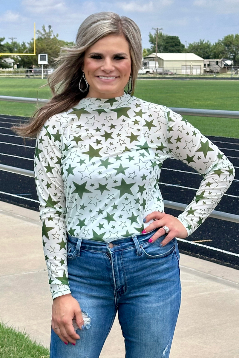 Go Team Go Green Mesh Top by Sterling Kreek - BFF Here
