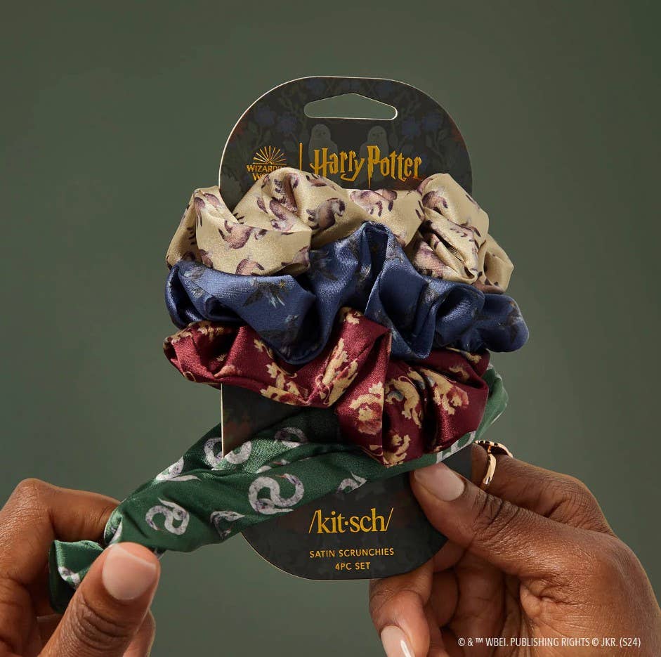 Harry Potter x Kitsch Satin Sleep Scrunchies 4pc Set - BFF Here