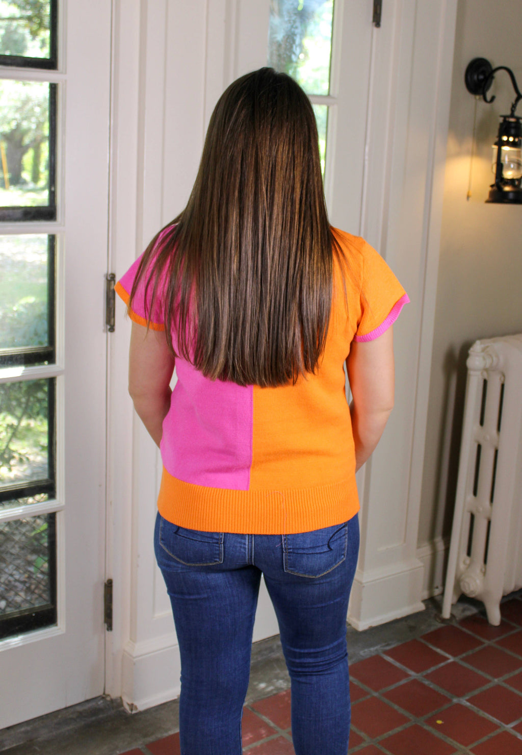 Vibrant Sunset Color Block Top - BFF Here