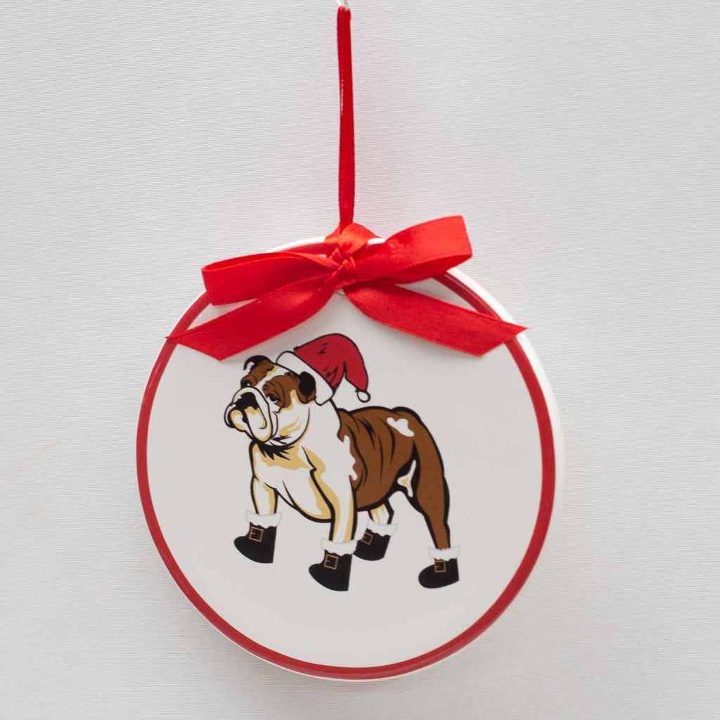 St. Nick Bulldog Ornament - BFF Here