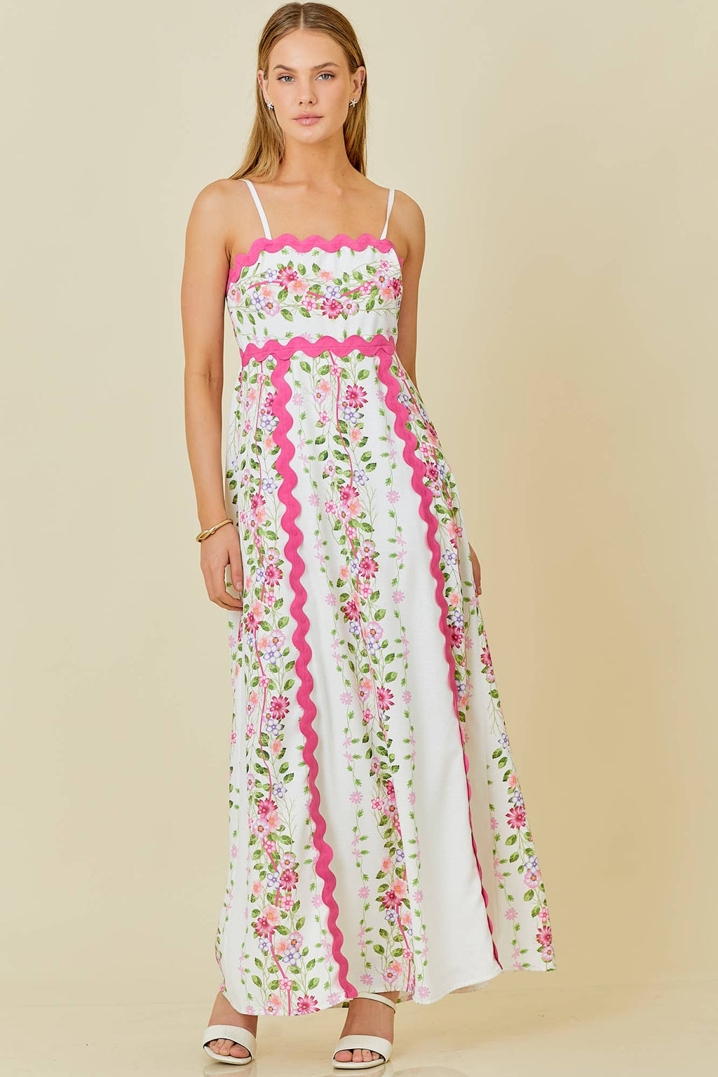 PREORDER: Springtime Floral Elegance Maxi Dress (Ships End of June) - BFF Here