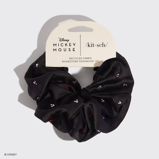 Kitsch & Mickey and Minnie Recycled Fabric Scrunchie / Black - BFF Here