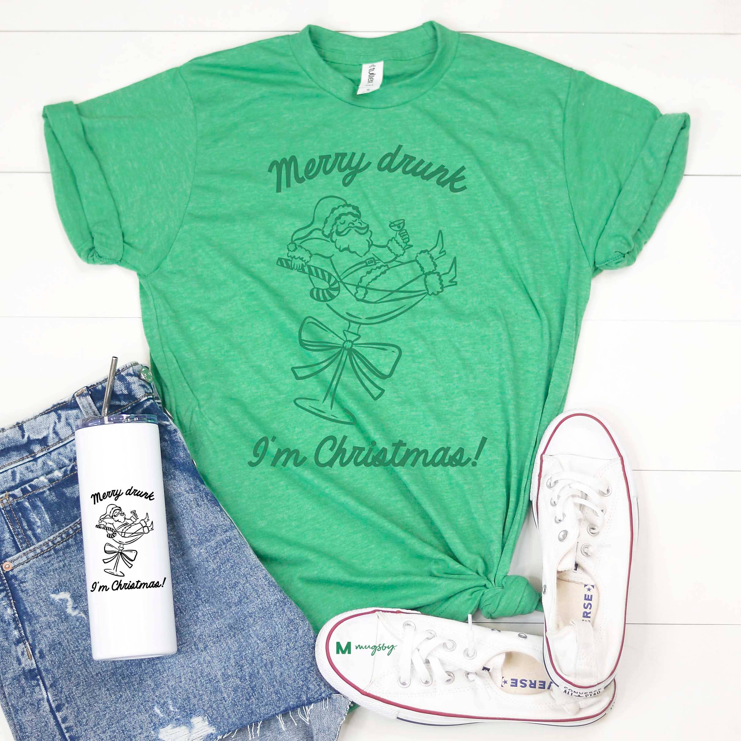 Merry Drunk I'm Christmas Tee - BFF Here