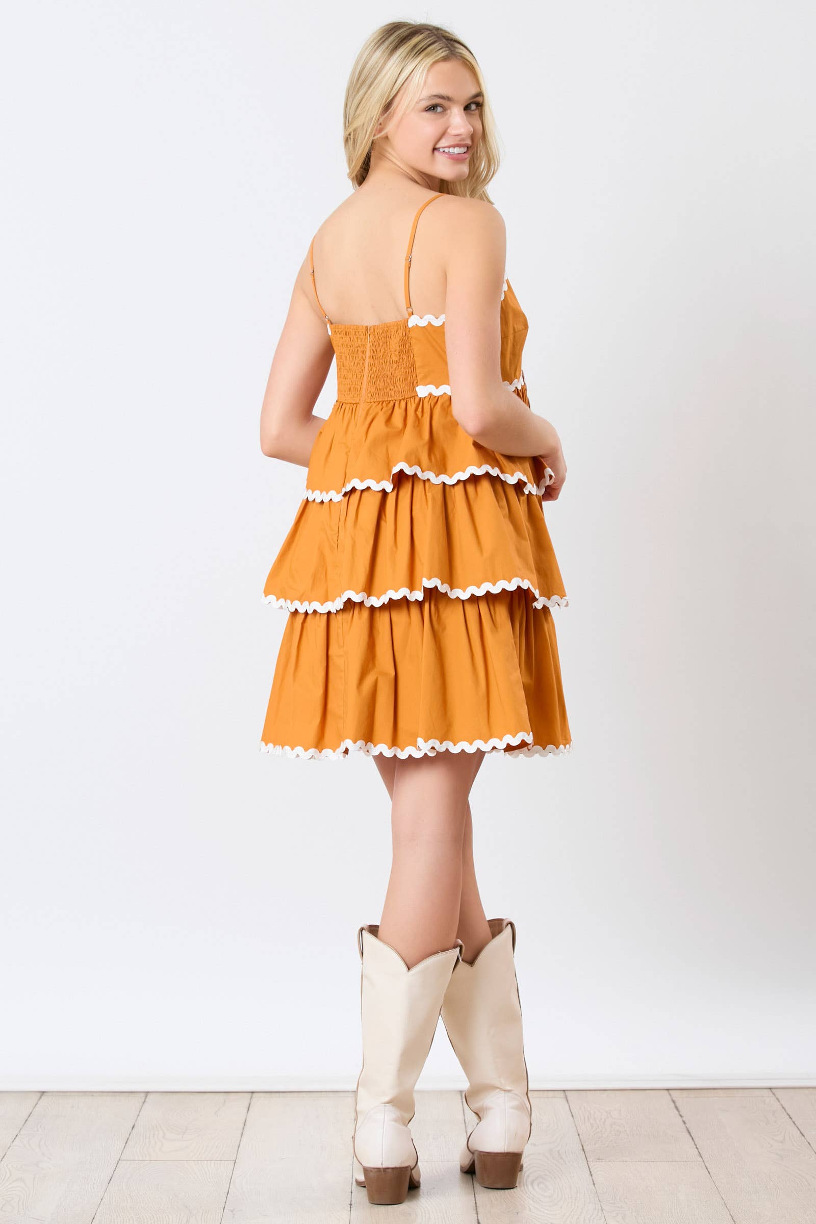 Citrus Charm: Scalloped Edges Dress - BFF Here