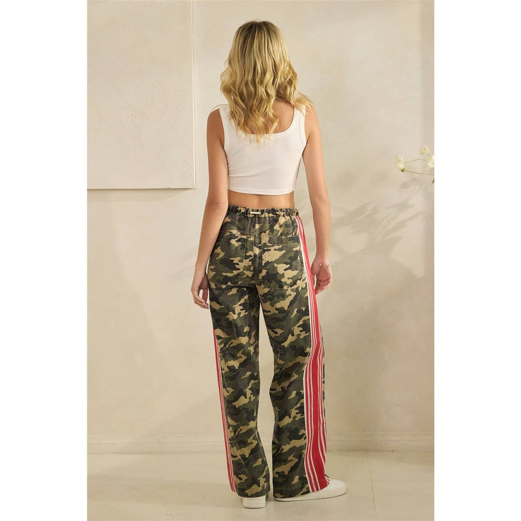 Sport Striped Wide Legged Pants - BFF Here