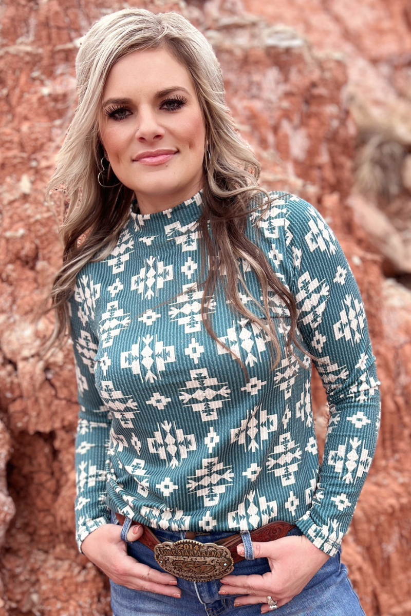 Cyan Canyon Top by Sterling Kreek - BFF Here