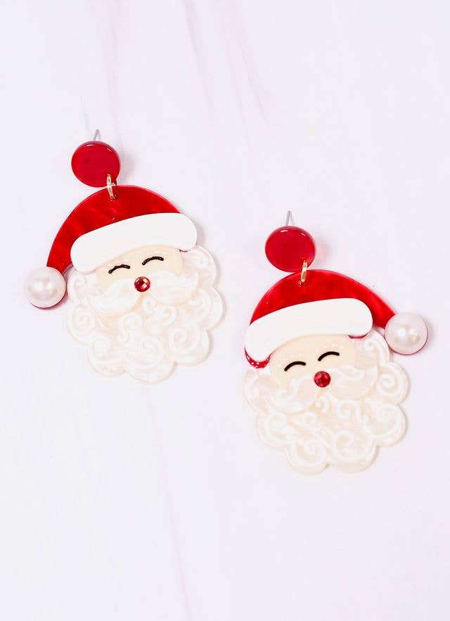 Jolly ol' Saint Nick Earring RED - BFF Here