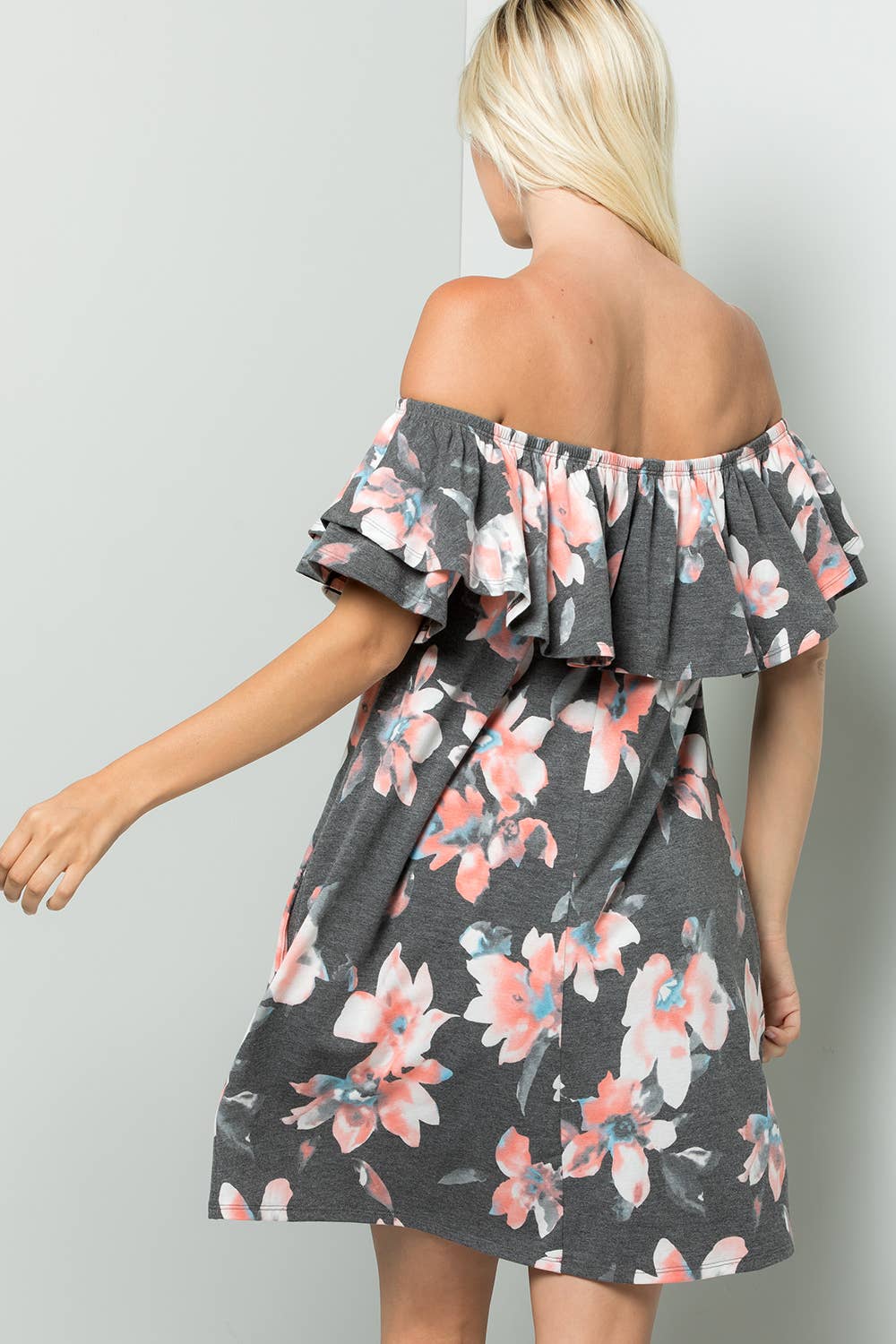 Petal Whispers Off-Shoulder Dress - BFF Here