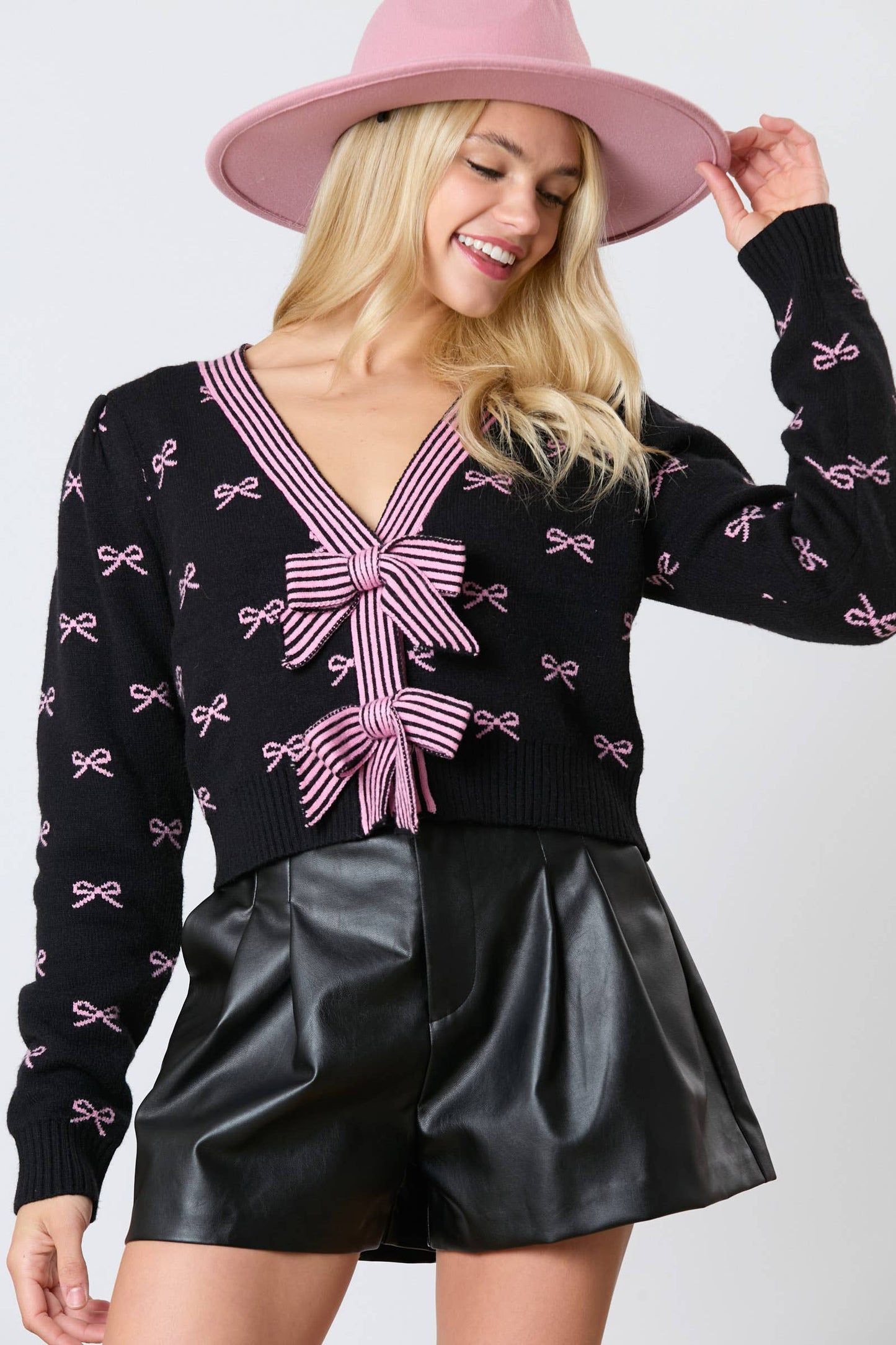 Chic Bow-Tied Cardigan - BFF Here