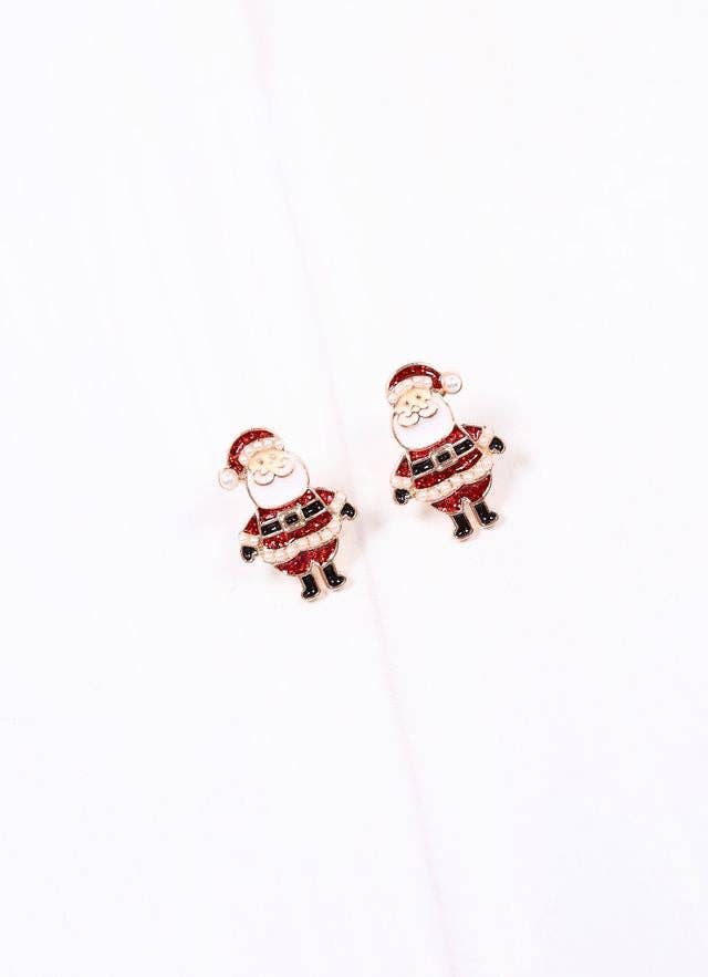 Cheery Santa Stud Earring RED - BFF Here