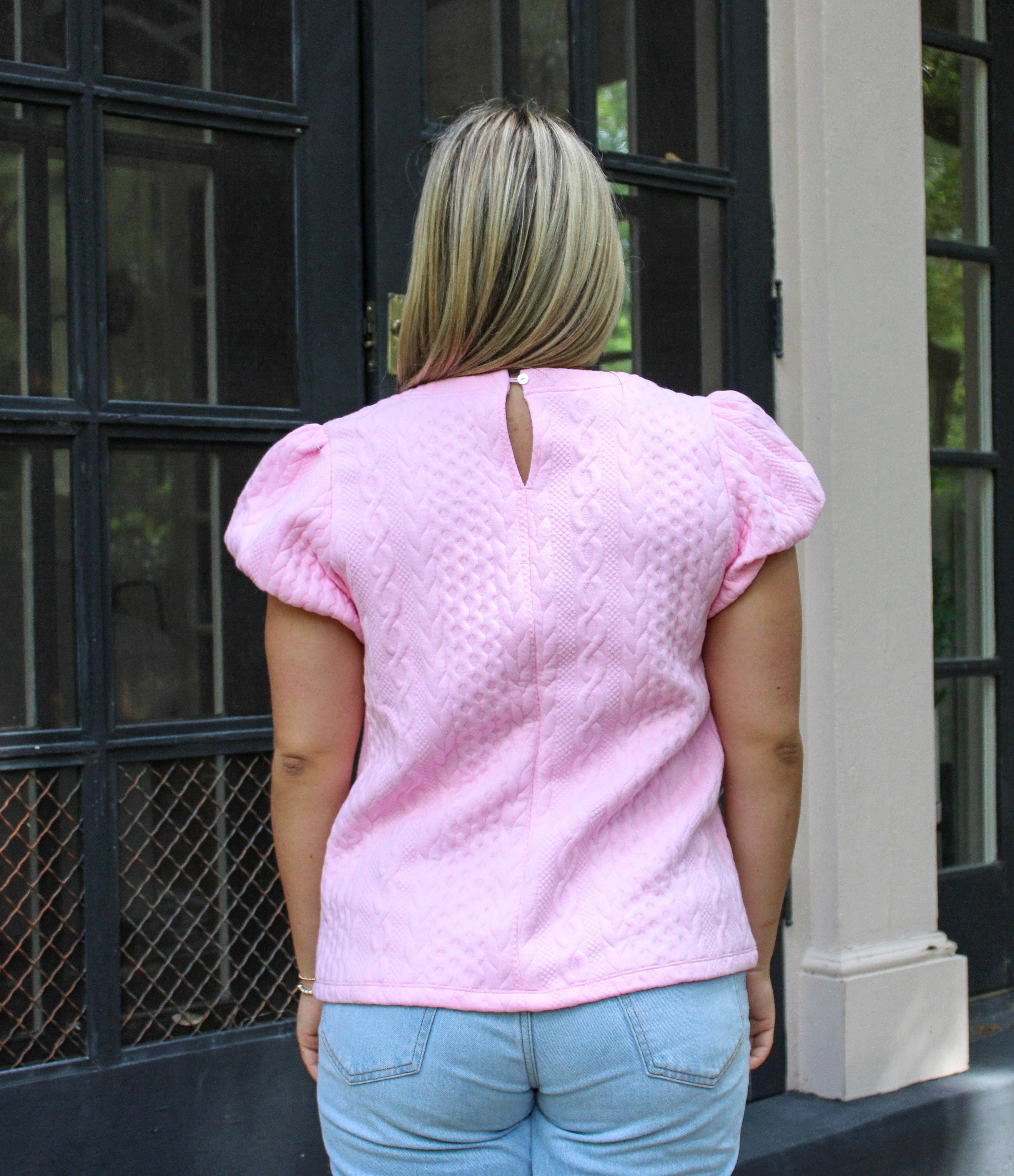 PREORDER: Cotton Candy Puff Sleeve Knit Top (Ships End of June) - BFF Here